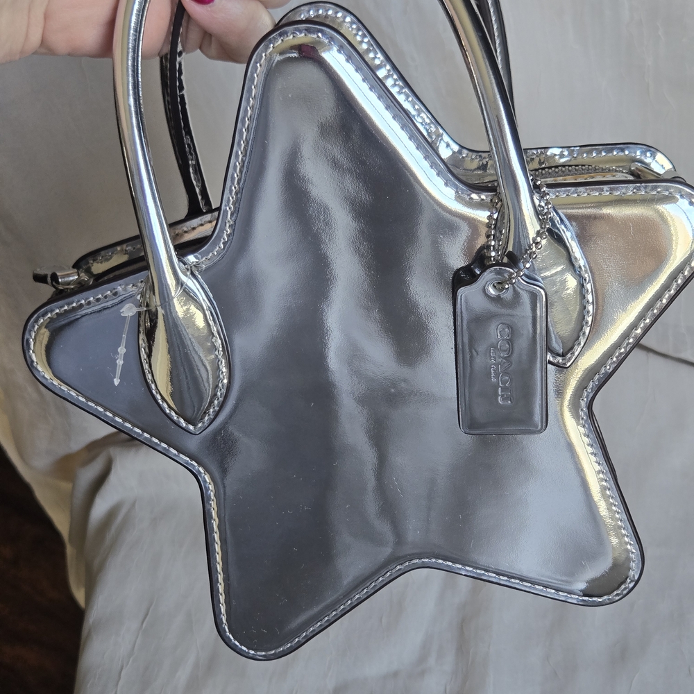 Coach Metallic Silver Star Bag NWOT CN700 - Picture 8 of 14
